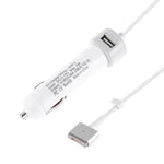 Caricabatteria da auto con interfaccia USB 45W-2 5,1 V 2,1 A con cavo dati interfaccia MagSafe 2 da 14,85 V 3,05 A T, 14.85V 3.05A T MagSafe 2