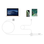 Caricabatteria da auto con interfaccia USB 45W-2 5,1 V 2,1 A con cavo dati interfaccia MagSafe 2 da 14,85 V 3,05 A T, 14.85V 3.05A T MagSafe 2