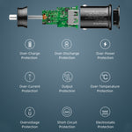 Caricabatteria da auto awei C-706 20W PD Type-C + QC 3.0 Type-A con cavo dati CL-110T, C-706