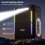 Altoparlante Bluetooth portatile 300W con LED colorati