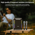 Altoparlante Bluetooth portatile 300W con LED colorati