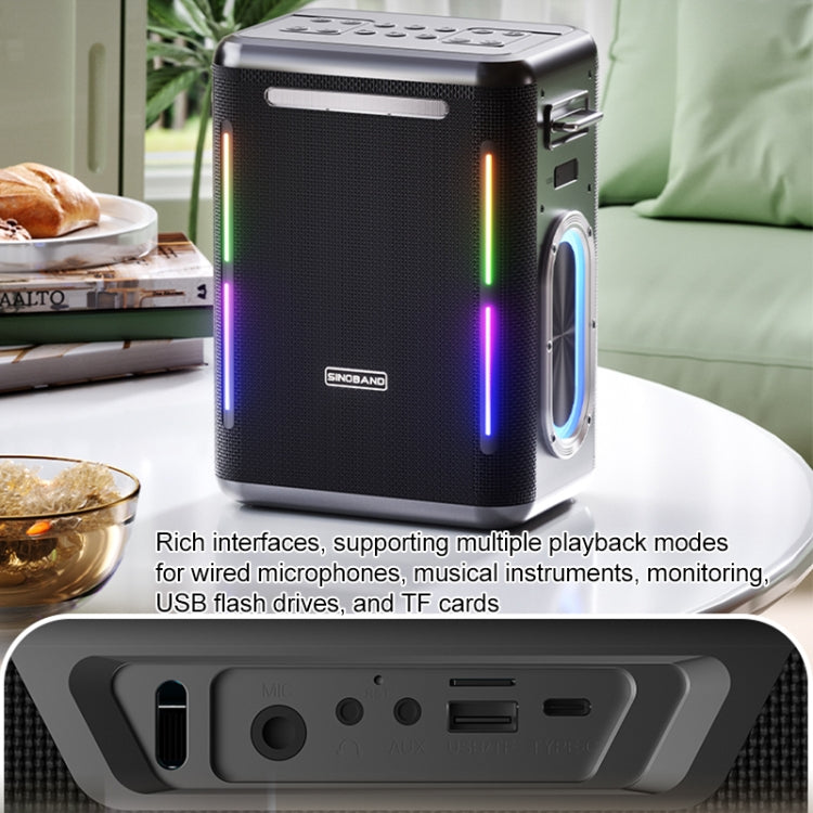 Altoparlante Bluetooth portatile 300W con LED colorati