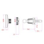 wlons Supporto per auto magnetico trasparente con presa d'aria