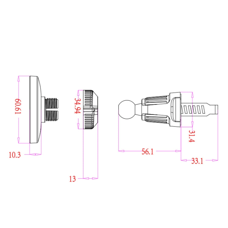 wlons Supporto per auto magnetico trasparente con presa d'aria