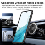 wlons Supporto per auto magnetico trasparente con presa d'aria