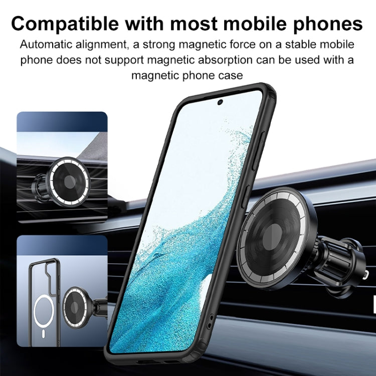 wlons Supporto per auto magnetico trasparente con presa d'aria