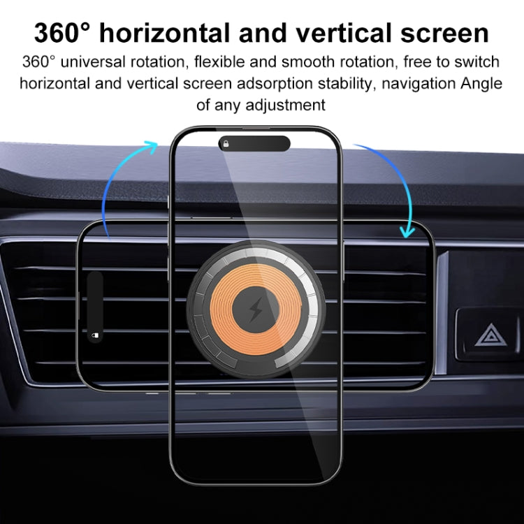 wlons Supporto per auto magnetico trasparente con presa d'aria