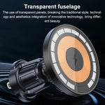 wlons Supporto per auto magnetico trasparente con presa d'aria