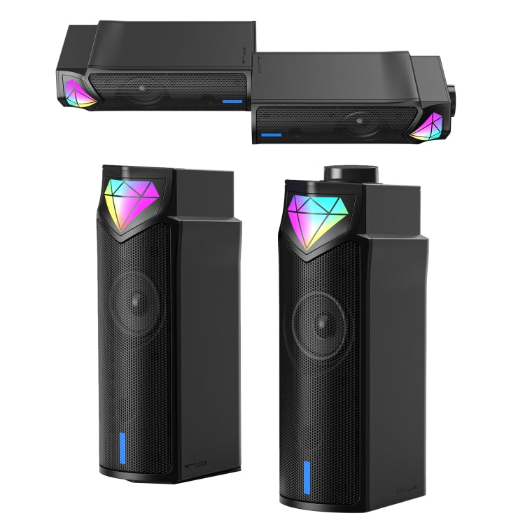 Altoparlante wireless Bluetooth USB portatile da esterno con luce RGB L1 con microfono, L1