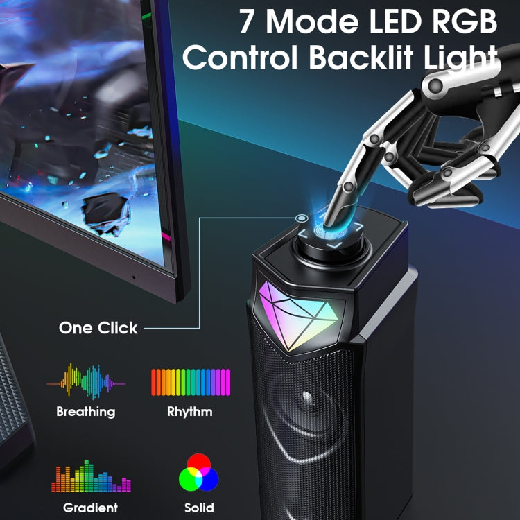 Altoparlante wireless Bluetooth USB portatile da esterno con luce RGB L1 con microfono, L1