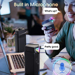 Altoparlante Bluetooth portatile con luce RGB e microfono