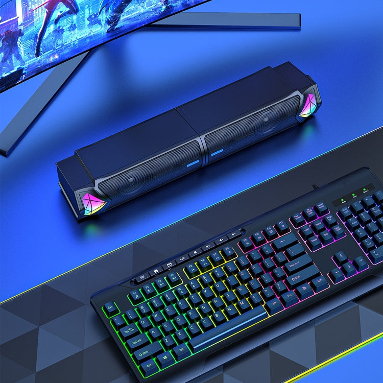 Altoparlante wireless Bluetooth USB portatile da esterno con luce RGB L1 con microfono, L1