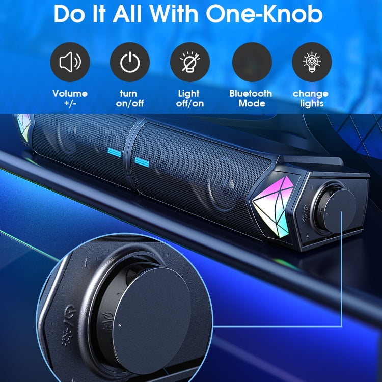 Altoparlante wireless Bluetooth USB portatile da esterno con luce RGB L1 con microfono, L1