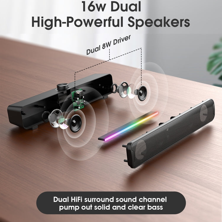 Altoparlante wireless Bluetooth HiFi USB portatile da esterno con luce RGB L16, L16