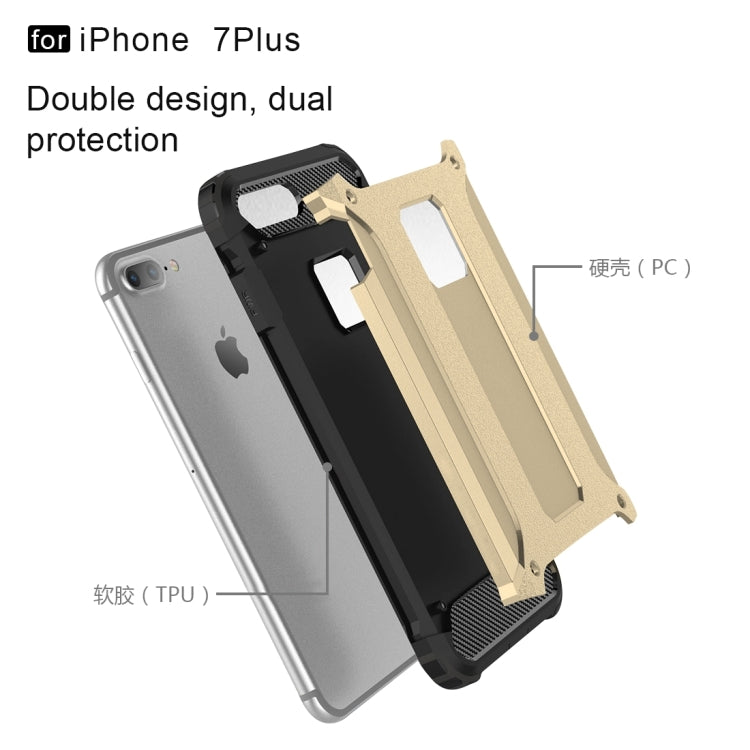 Per iPhone 8 Plus e 7 Plus Custodia combinata Tough Armor TPU + PC, For iPhone 7 Plus, For iPhone 8P & 7P