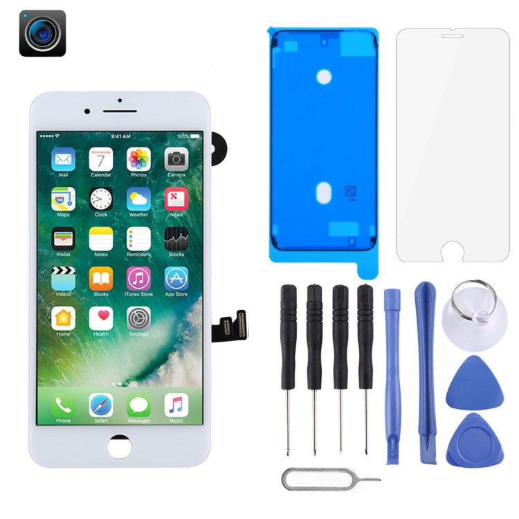 L'assemblaggio completo dello schermo LCD e del digitalizzatore include la fotocamera frontale per iPhone 7 Plus, i7 Plus Black with Camera, i7 Plus White with Camera