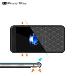 Per iPhone 7 Plus Custodia protettiva robusta per armatura in fibra di TPU con trama spazzolata, For iPhone 7 Plus, For 8P & 7P, For 7 Plus