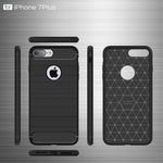 Per iPhone 7 Plus Custodia protettiva robusta per armatura in fibra di TPU con trama spazzolata, For iPhone 7 Plus, For 8P & 7P, For 7 Plus