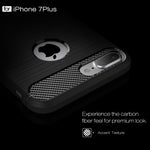 Per iPhone 7 Plus Custodia protettiva robusta per armatura in fibra di TPU con trama spazzolata, For iPhone 7 Plus, For 8P & 7P, For 7 Plus