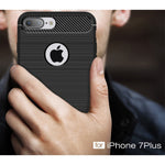 Per iPhone 7 Plus Custodia protettiva robusta per armatura in fibra di TPU con trama spazzolata, For iPhone 7 Plus, For 8P & 7P, For 7 Plus
