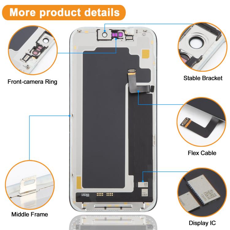 Schermo OLED morbido HXL per iPhone 17 Pro Max, For iPhone 17 Pro Max