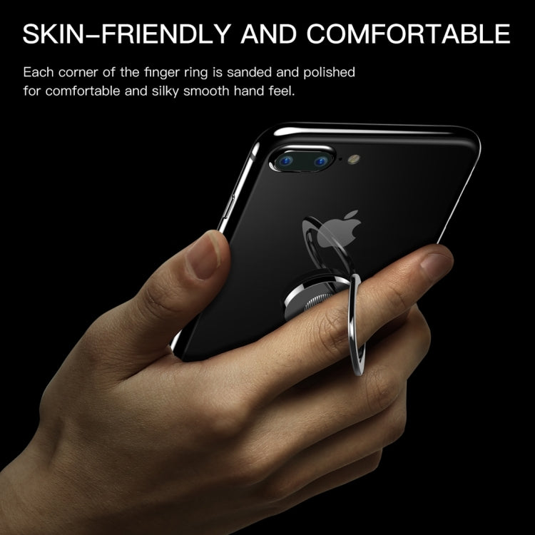 Baseus Staffa universale di supporto per anello in metallo Privity ruotabile a 360 gradi per iPhone, Samsung, HTC, LG, Huawei, Xiaomi, vivo, OPPO, telefoni cellulari o tablet Meizu, lamiera di ferro incorporata, magneti di supporto