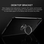 Baseus Staffa universale di supporto per anello in metallo Privity ruotabile a 360 gradi per iPhone, Samsung, HTC, LG, Huawei, Xiaomi, vivo, OPPO, telefoni cellulari o tablet Meizu, lamiera di ferro incorporata, magneti di supporto