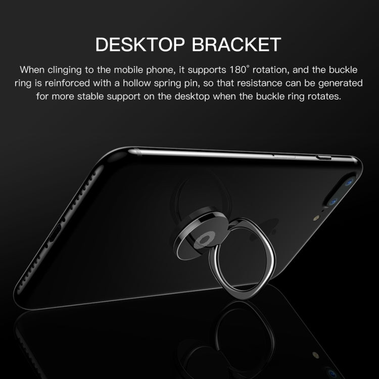 Baseus Staffa universale di supporto per anello in metallo Privity ruotabile a 360 gradi per iPhone, Samsung, HTC, LG, Huawei, Xiaomi, vivo, OPPO, telefoni cellulari o tablet Meizu, lamiera di ferro incorporata, magneti di supporto