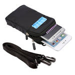 Marsupio sportivo/borsa a tracolla sportiva con cerniera a doppio strato con struttura scozzese multifunzione universale per iPhone X e 7 e 7 Plus / Galaxy S9+ / S8+ / Note 8 / Sony Xperia Z5 / Huawei Mate 8, dimensioni: 16,5 x 9,0 x 3,0 cm