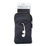 Marsupio sportivo/borsa a tracolla sportiva con cerniera a doppio strato con struttura scozzese multifunzione universale per iPhone X e 7 e 7 Plus / Galaxy S9+ / S8+ / Note 8 / Sony Xperia Z5 / Huawei Mate 8, dimensioni: 16,5 x 9,0 x 3,0 cm