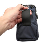 Marsupio sportivo/borsa a tracolla sportiva con cerniera a doppio strato con struttura scozzese multifunzione universale per iPhone X e 7 e 7 Plus / Galaxy S9+ / S8+ / Note 8 / Sony Xperia Z5 / Huawei Mate 8, dimensioni: 16,5 x 9,0 x 3,0 cm