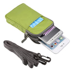 Marsupio sportivo/borsa a tracolla sportiva con cerniera a doppio strato con struttura scozzese multifunzione universale per iPhone X e 7 e 7 Plus / Galaxy S9+ / S8+ / Note 8 / Sony Xperia Z5 / Huawei Mate 8, dimensioni: 16,5 x 9,0 x 3,0 cm