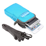 Marsupio sportivo/borsa a tracolla sportiva con cerniera a doppio strato con struttura scozzese multifunzione universale per iPhone X e 7 e 7 Plus / Galaxy S9+ / S8+ / Note 8 / Sony Xperia Z5 / Huawei Mate 8, dimensioni: 16,5 x 9,0 x 3,0 cm