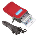 Marsupio sportivo/borsa a tracolla sportiva con cerniera a doppio strato con struttura scozzese multifunzione universale per iPhone X e 7 e 7 Plus / Galaxy S9+ / S8+ / Note 8 / Sony Xperia Z5 / Huawei Mate 8, dimensioni: 16,5 x 9,0 x 3,0 cm