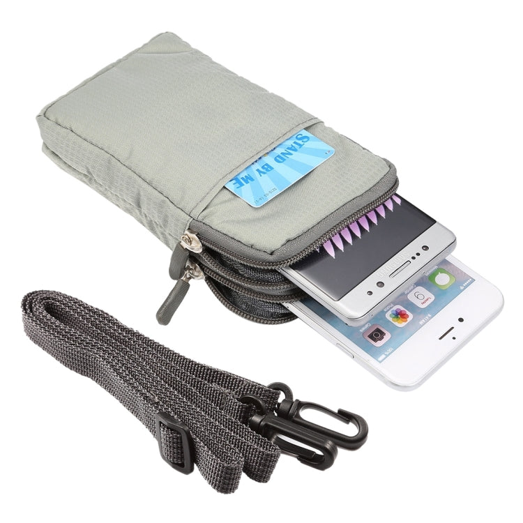 Marsupio sportivo/borsa a tracolla sportiva con cerniera a doppio strato con struttura scozzese multifunzione universale per iPhone X e 7 e 7 Plus / Galaxy S9+ / S8+ / Note 8 / Sony Xperia Z5 / Huawei Mate 8, dimensioni: 16,5 x 9,0 x 3,0 cm
