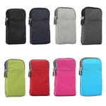 Marsupio sportivo/borsa a tracolla sportiva con cerniera a doppio strato con struttura scozzese multifunzione universale per iPhone X e 7 e 7 Plus / Galaxy S9+ / S8+ / Note 8 / Sony Xperia Z5 / Huawei Mate 8, dimensioni: 16,5 x 9,0 x 3,0 cm