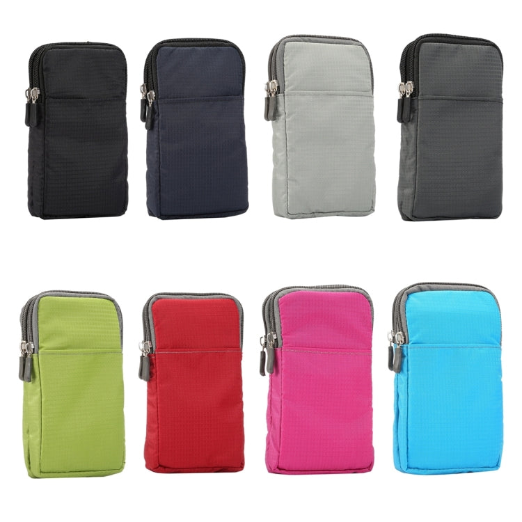 Marsupio sportivo/borsa a tracolla sportiva con cerniera a doppio strato con struttura scozzese multifunzione universale per iPhone X e 7 e 7 Plus / Galaxy S9+ / S8+ / Note 8 / Sony Xperia Z5 / Huawei Mate 8, dimensioni: 16,5 x 9,0 x 3,0 cm