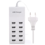 Adattatore caricabatterie USB 10 porte 5V 2.4A