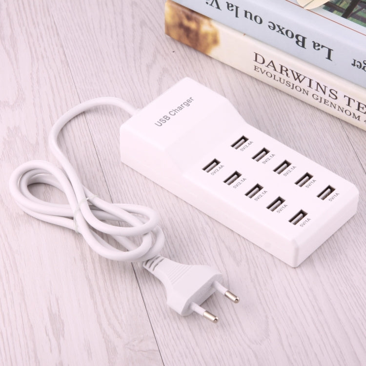 Adattatore caricabatterie USB 10 porte 5V 2.4A
