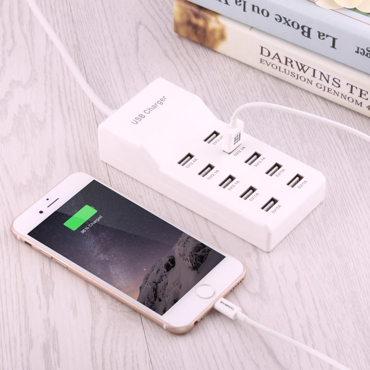 Adattatore caricabatterie USB 10 porte 5V 2.4A