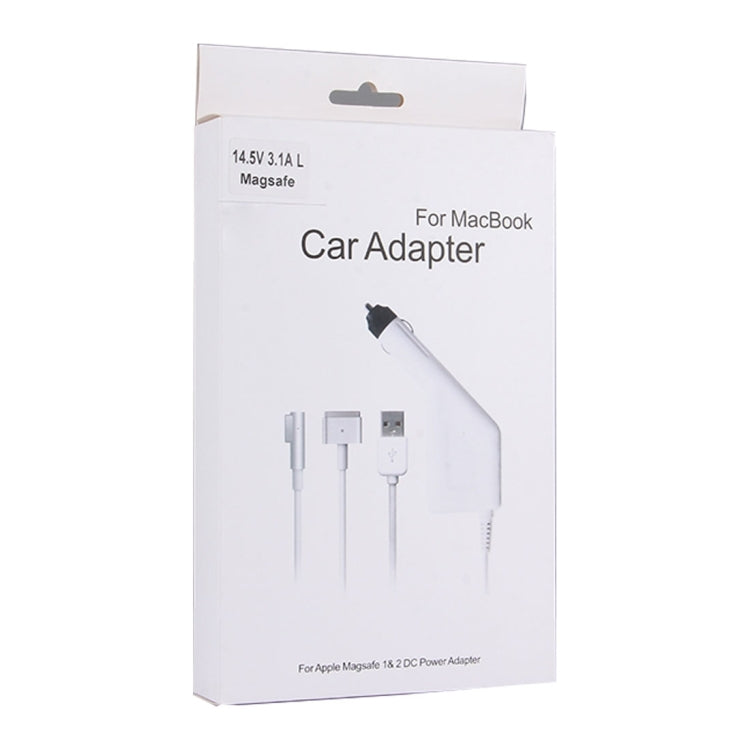 Caricabatteria da auto MagSafe 1 stile L da 85 W 18,5 V 4,6 A 5 pin con 1 porta USB per Apple MacBook A1150 / A1151 / A1172 / A1184 / A1211 / A1370, lunghezza: 1,7 m, 85W 18.5V 4.6A