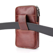 Custodia verticale in vera pelle per smartphone