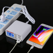 Caricabatterie rapido 30W 6 porte USB LCD