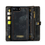 Custodia portafoglio in pelle per iPhone 8 Plus e 7 Plus