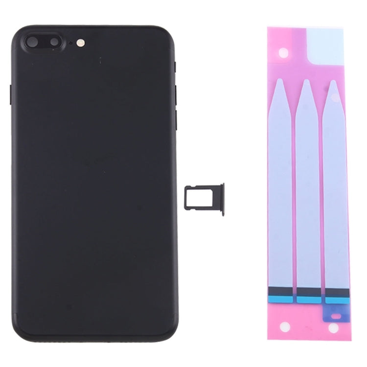 Gruppo cover posteriore batteria con vassoio scheda per iPhone 7 Plus, For iPhone 7 Plus, For iPhone 7 Plus (Full Assembly), For iPhone 7 Plus  (Full Assembly), For iPhone 7 Plus (Jet Black)