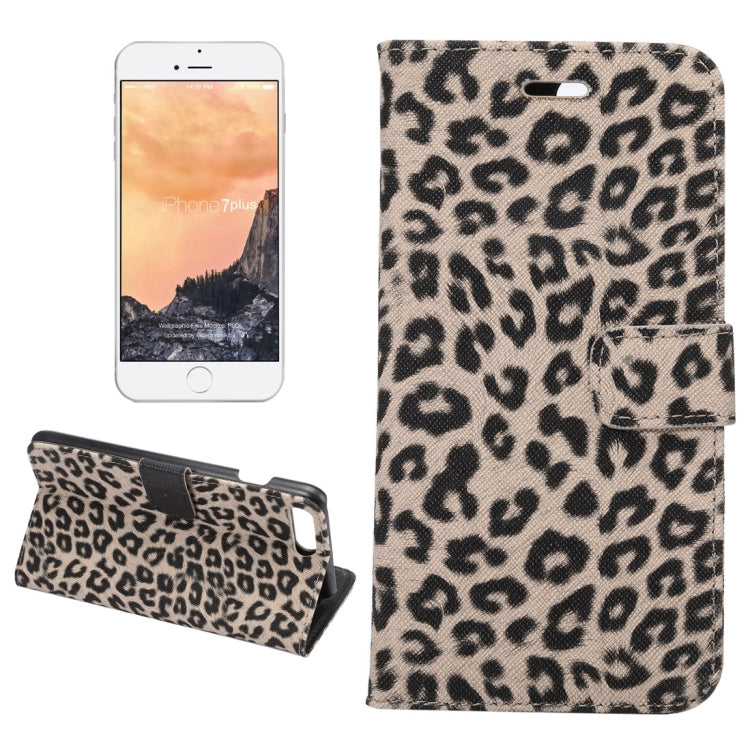 Custodia in pelle leopardata per iPhone 8 Plus e 7 Plus