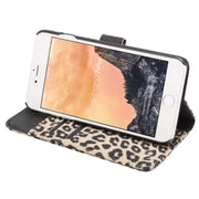 Custodia in pelle leopardata per iPhone 8 Plus e 7 Plus