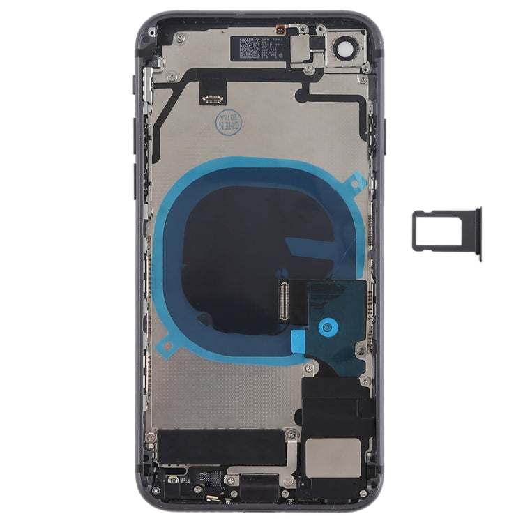 Battery Back Cover Assembly with Side Buttons, Vibrator, Speaker, Ringer, Buzzer, Power Button, Volume Button Flex Cable and Card Tray for iPhone 8, For iPhone 8, For iPhone 8 (Full Assembly)