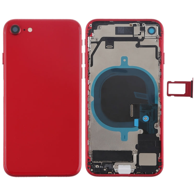 Gruppo cover posteriore batteria con tasti laterali, vibratore, altoparlante, suoneria, cicalino, pulsante di accensione, cavo flessibile per pulsante volume e vassoio scheda per iPhone 8, For iPhone 8, For iPhone 8 (Full Assembly)