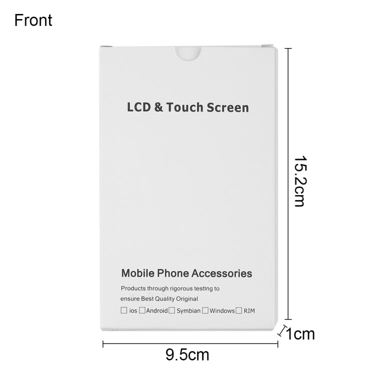 Scatola bianca da imballaggio in cartone da 50 pezzi per schermo LCD e digitalizzatore iPhone 8/7 assemblaggio completo, i7 / i8 Packaging Box